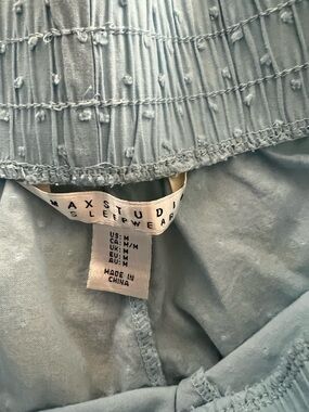 Max Studio Adorable Baby Doll Blue Sleepwear Top and Shorts Duo Cotton